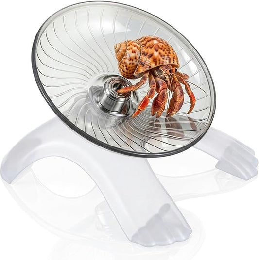 Hermit Crab Exercise Wheel Hamster Flying Saucer Silent Running Exercise Wheel Hermit Crab Climbing Toys Small Animal Active Play and Exercises Accessory for Hamster Crabs Gerbils Hedgehogs