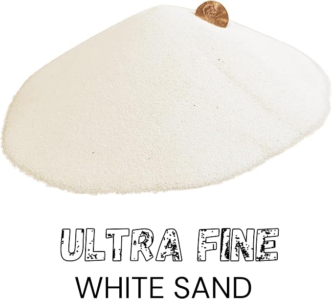 3 lb Natural White Sand for Sandbox, Sand Art, Home Decor, Sensory Bin, Aquarium & More, Odorless, Non-Toxic, Safe for Kids & Pets, Versatile, and Clump-Free for Easy Handling