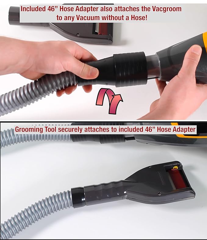 Penn-Plax VacGroom Pet Grooming and Shedding Vacuum Attachment Kit – Great for Dogs, Cats, and Your Furniture! Works With Almost All Vacuum Brands