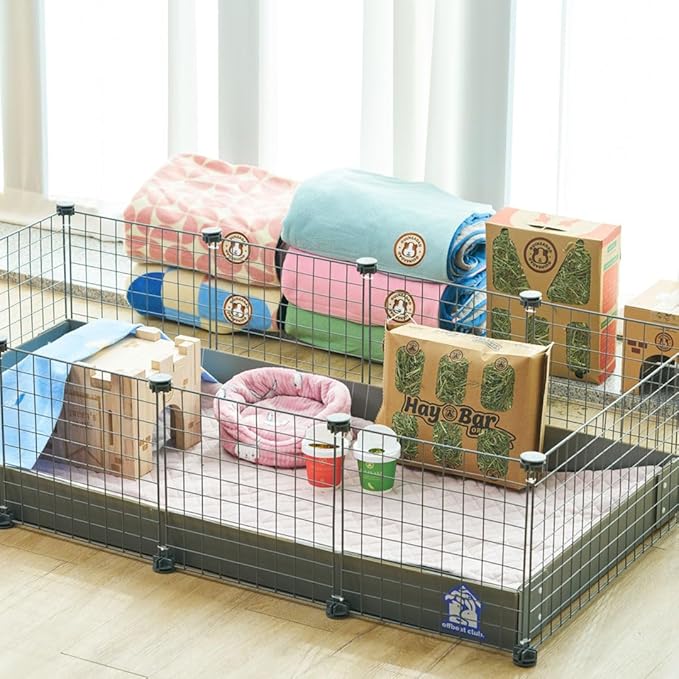 GuineaDad Piggy Condo – Premium C&C Cage for Guinea Pigs & Small Animals with Coroplast Base | Acrylic and C&C Grids for Small Pets (C&C Grids, Standard (29" x 58.5" x 14.5"))