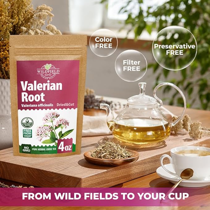 4 oz. Valerian Root Herb Tea (Valeriana Officinalis) – 113g Dried Valerian Root Herbal Tea Raíz de Valeriana