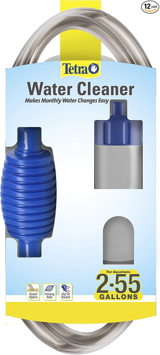 Tetra Water Cleaner Gravel Siphon for Aquariums, Easily Clean Freshwater Aquariums (Pack of 12)