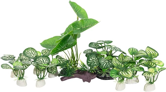 Betta Fish Tank Decor 12 Pack Silk Aquarium Plants for Aquarium Decoration and Pet Hiding