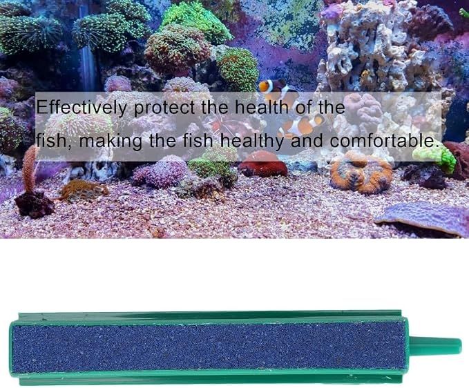 Green Air Stone Bar Fine Bubble Diffuser for Aquarium Air Pump Even Oxygenation and Heat Dissipation(15CM)