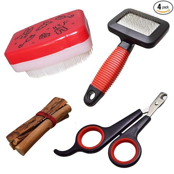 Lixit Grooming Kits For Rabbits, Guinea Pigs and other Small Animals. (4 Piece Kit)