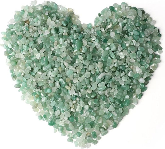 LAIDANLA 1lb/15.87oz Decorative Tumbled Gravel Green Aventurine Crystals Chip Polished Bulk Natural Gem Aquarium Gravel Rocks Pebbles Fish Tank Gravel Vase Filler Succulents Terrarium Supplies