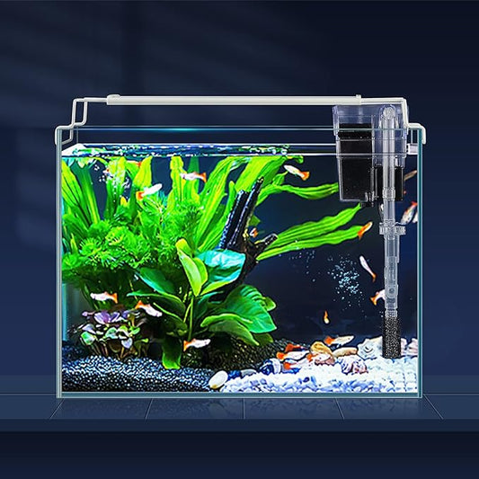 LAQUAL Rimless Glass Aquarium Starter Kit (3 Gal), Ultra Clear Low Iron Glass Fish Tank Set, Small Beta Fish Tank & Filter with Surface Skimmer & 3-Mode LED Light