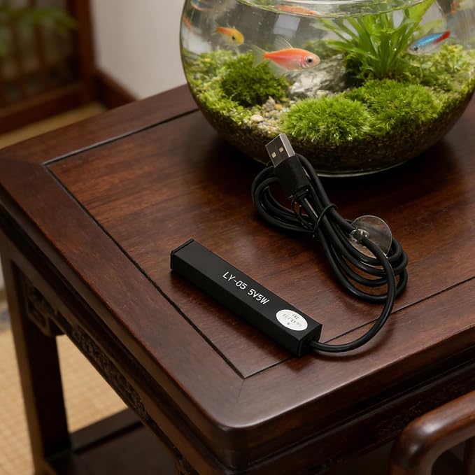jojofuny 2pcs USB Powered Aquarium Heating Rod 5w Submersible Betta Fish Tank Heater with Auto Thermostatic Control and Aluminium Alloy Compact Design for Home Use and Mini Tanks