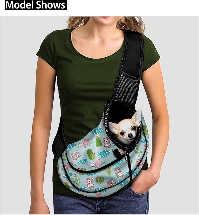 FUSURIRE Strawberry Printed Pet Carrier Soft Front-Facing Dog Carrier with Adjustable Strap Design Pink Pet Puppy Cat Front Pack Carrier for Walking Hiking Bike and Motorcycle