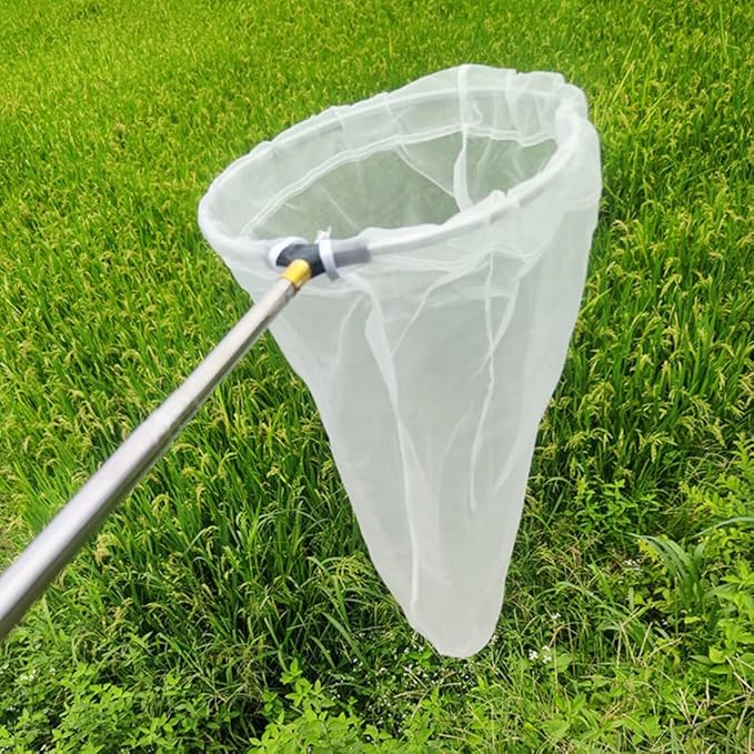 Telescopic Insect and Butterfly Net Catching Insects Bugs Fishing Nets, Stainless Steel Handle Extends from 15 Inches to 59 Inches