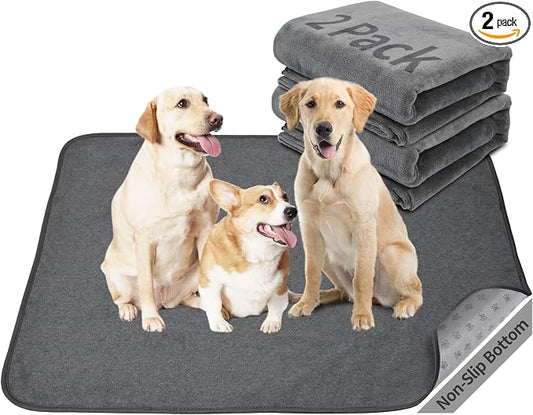 Wahsalbe Puppy Pads 2 Pack, 41x41 Washable Pee Pads Whelping Pads, Absorb Dog Mats, Non-Slip Dog Training Pads for Whelping, Potty, Training, Playpen, Crate