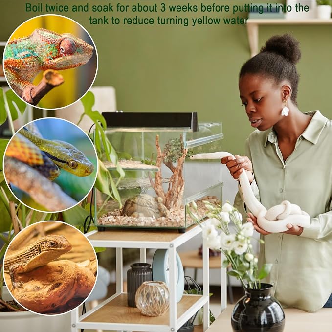 Driftwood for Aquarium, 14-18" Extra Large Drift Wood Fish Tank Assorted Branch Decorations Pieces for Reptile Hide