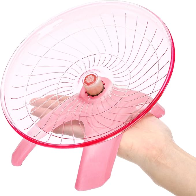 Foraineam 3 Pieces Silent Hamster Wheel, Hamster Flying Saucer, Quiet Spinner Running Exercise Wheels for Dwarf Hamsters, Gerbils, Mice, Hedgehogs, Guinea Pigs and Other Small Pets