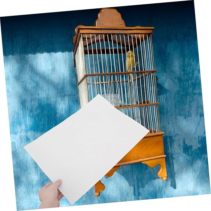 KESYOO 100pcs Bird Cage Liner Disposable Absorbent Liners for Parrot Cages Moisture-Resistant Clean-up Fecal Pads for Birdcage Care