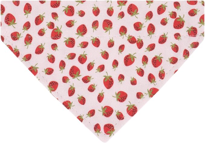 Ultra Joys Cat Collar with Bells - Breakaway, Boy & Girl, Kitten Collar - Strawberry Large
