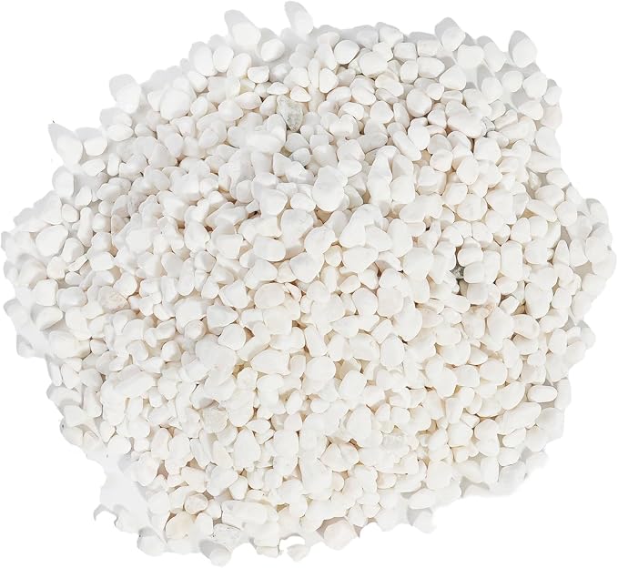 2 LBS Natural Gravel for Fish Tank, StoneCreek Betta Fish Aquarium Gravel, Vase Filler, River Rocks, Fish Tank Decorations, Perfect for Aquarium Decor, Fish Tank, & Indoor Plant, White