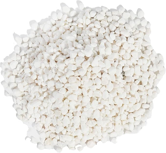 2 LBS Natural Gravel for Fish Tank, StoneCreek Betta Fish Aquarium Gravel, Vase Filler, River Rocks, Fish Tank Decorations, Perfect for Aquarium Decor, Fish Tank, & Indoor Plant, White