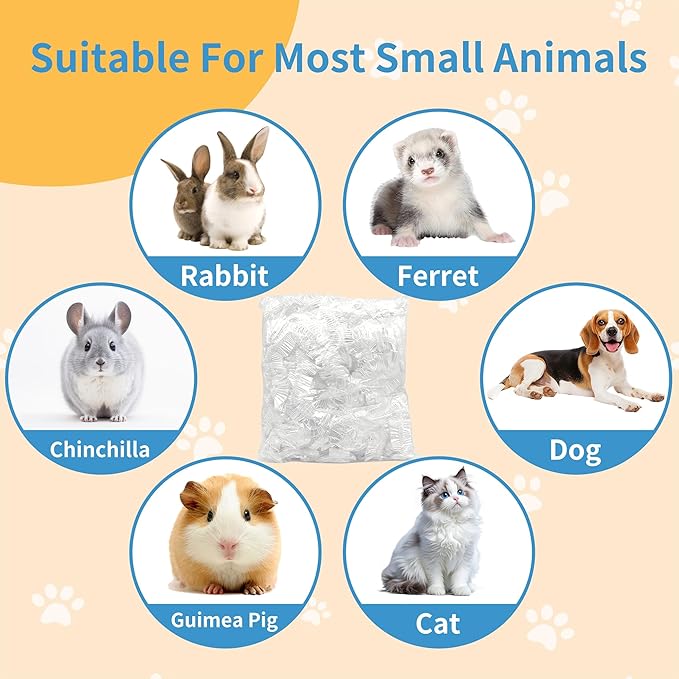 100 Pcs Disposable Cage Liners 19.7'' X 11.8'' - Clear, Plastic Toilet Film for Bunny, Hamster, Totoro, Hedgehog, Guinea Pig & Small Animal Habitats