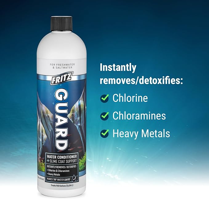 Fritz Aquatics FritzGuard Water Conditioner/Dechlorinator Makes Tap Water Safe for Fresh & Salt Water Aquariums (16-Ounce)