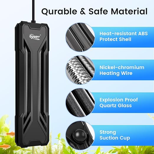hygger 800W Aquarium Heater, Upgraded Submersible Fish Tank Heater | Dual Protection System & LED Digital Display, Automatic Power-Off Function, for 80-220 Gal Freshwater and Saltwater Tank
