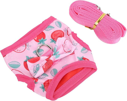 Zunate Rabbit Harness and Leash Set, Escape Proof Small Pet Harness with Dual Safety Buckles, Soft Lightweight Vest for Guinea Pigs, Ferrets, Chinchillas (S)