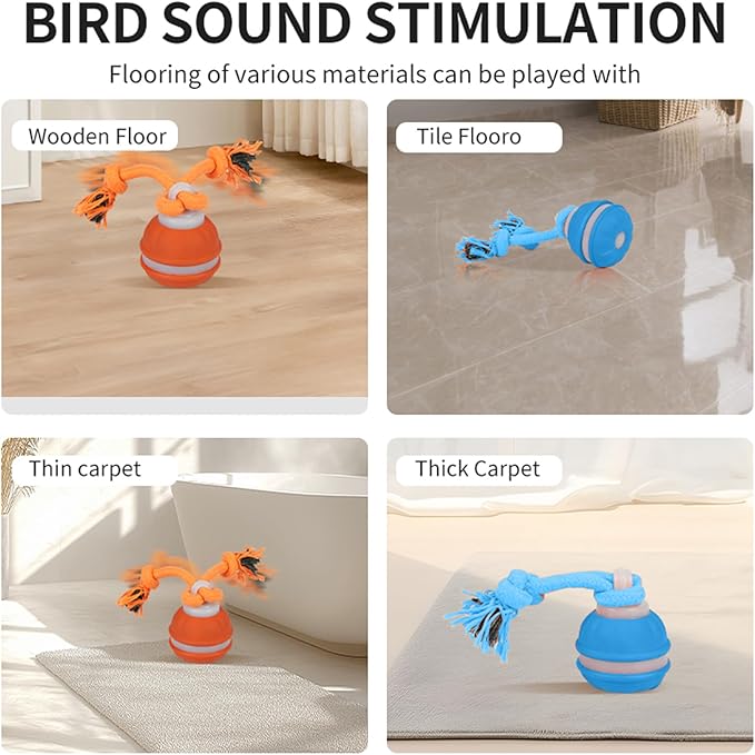 2PCS Interactive Dog Toys Dog Ball,Automatic Rolling and Bouncing Moving Dog Toy,Squeaky Rolling Balls with Flashing Light,USB Rechargeable Chew Toys for Puppy Small Dogs, Pet Ball to Keep Them Busy