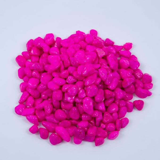 Colored Aquarium Gravel,Colorful Pea Gravel,Garden Rocks,Decorative Stones Rocks for Fish Tank,Aquarium,Fairy Garden Decor,Planters,Vase Fillers,Landscaping,1 Pound (Peach Red, 6-9mm)