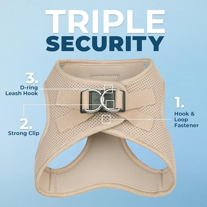Best Pet Supplies Voyager Step-in Air All Weather Mesh Harness and Reflective Dog 5ft Leash Combo with Neoprene Handle, for Small, Medium and Large Breed Puppies - Khaki, XS