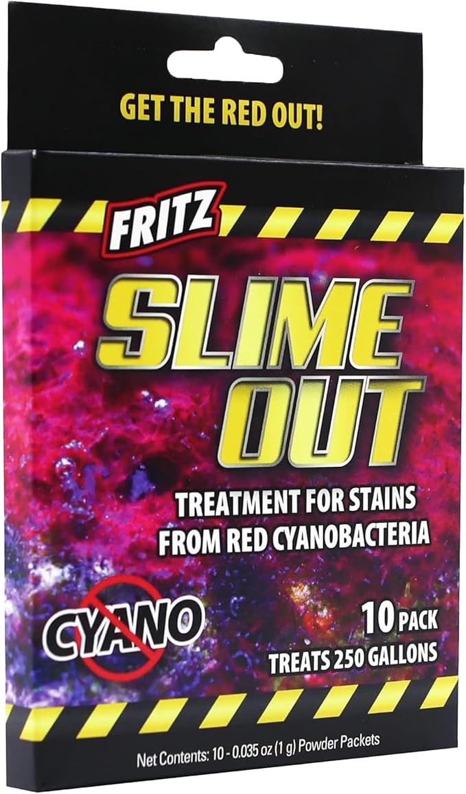 Fritz Aquatics Slime Out Treatment for Stains from Red Cyanobacteria in Fresh or Saltwater Aquariums (10-Count)