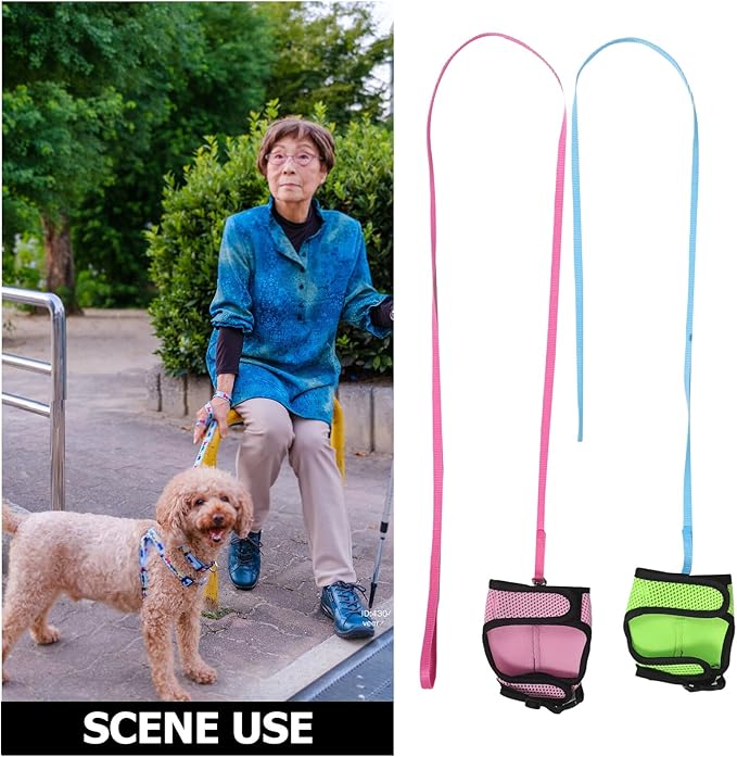 YARNOW 2pcs Adjustable Small Pet Harness Leash Set for Rabbits and Guinea Pigs – Breathable Mesh Vest, Medium Size, Outdoor Walking and Training Safety Gear