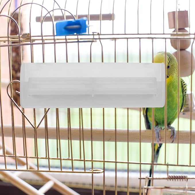 GANAZONO 2pcs Automatic Outdoor Bird Feeder Hanging Bird Seed Tray Anti-Splash Parrot Food Dispenser Suitable for Wild and Parakeets