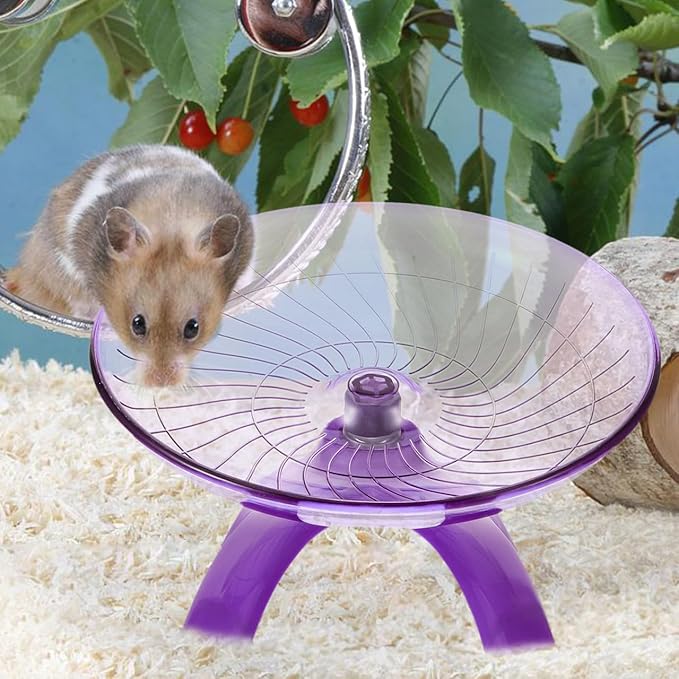 POPETPOP Silent Hamster Running Wheel 7 Inch Exercise Wheel for Small Pets Including Hamsters Gerbils Hedgehogs Squirrels Quiet Fitness Toy for Pet Activity