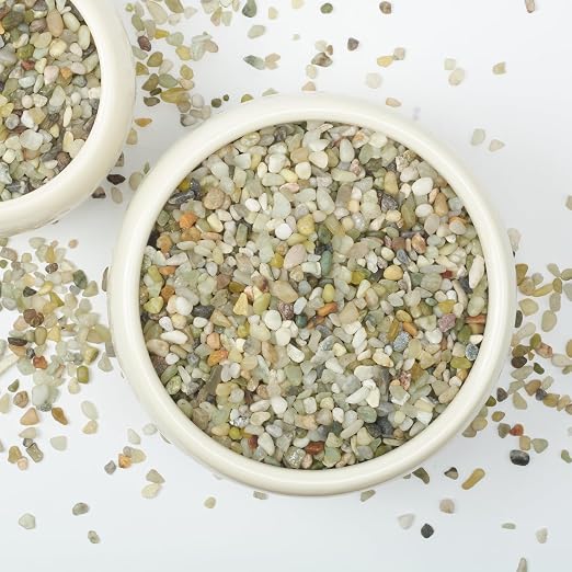 5lbs Natural Gravel Pebbles for Succulents and Cacti, 1/5 Inch Decorative River Stones – Perfect for Vases, Aquariums, Terrariums, and Outdoor Gardening, Mixed Colors (Jade, 5 Pounds)