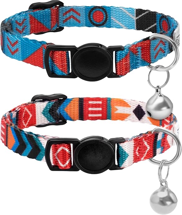 CollarDirect Cat Collar Breakaway with Removable Bell Set of 2 PCS