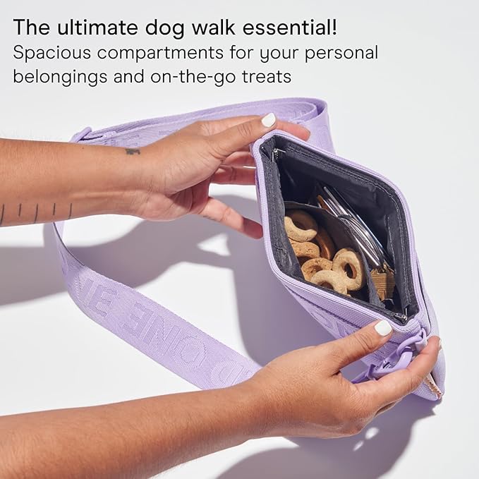 Wild One Treat Pouch, Fanny Pack or Cross-Body Bag, Made from Recycled Knit, Poop Bag Dispenser
