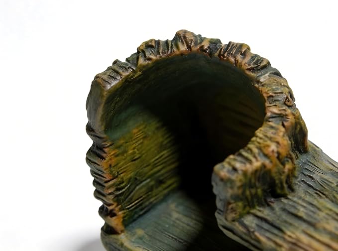 Unique Aquarium Cave Decor - 90° L-Shaped Corner Tunnel with Natural Stone Look, Resin Fish Tank Hideout for Betta, Shrimp & Pleco, Creative Aquarium Ornament