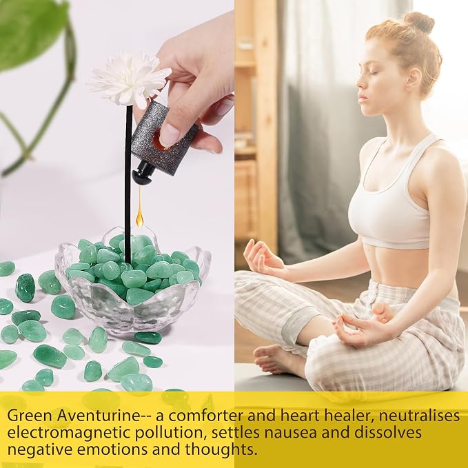 Green Aventurine Crystal Chips 1lb 600+Pcs Natural Tumbled Stones Polished Irregular Shaped Tumbled Gemstone for Healing Crystals & Fish Tank Rocks Gravel,Vase Filler,Plants Decor