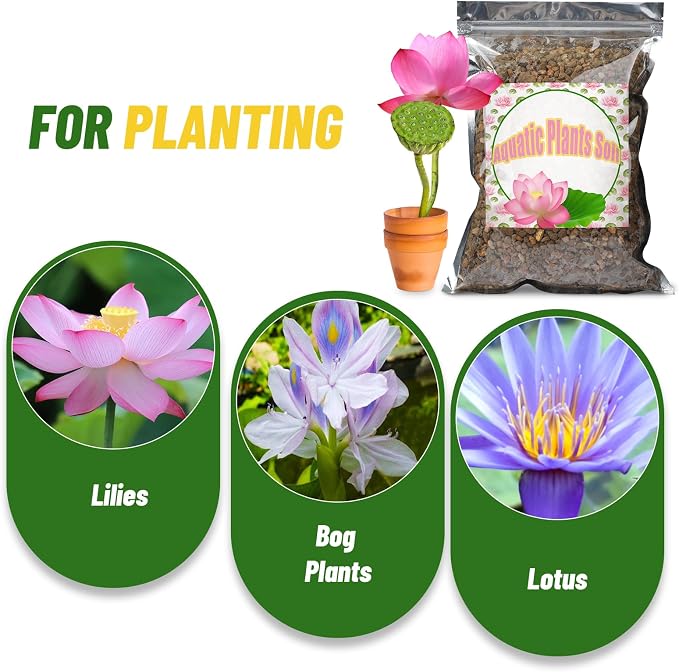 Doter Aquatic Soil for Plants 4.4LBS, Clay Aquarium Soil Suitable for Small Ponds & Water Plants Like Lotus & Water Lily, Safe for Fish & Aquatic Life
