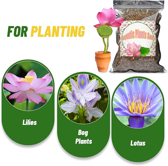 Doter Aquatic Soil for Plants - 2.2LBS, Clay Aquarium Soil Suitable for Small Ponds & Water Plants Like Lotus & Water Lily, Safe for Fish & Aquatic Life