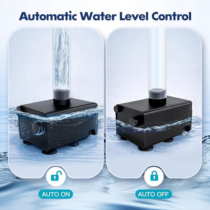 Automatic Mini Sump Pump for Dehumidifier with Level Sensor to Remove Water | 100–240V, Max. 87 GPH, 8.2 FT Max Lift, Submersible Water Pump for AC Drain Pans, Float Switch Alternative with Auto Shut-Off