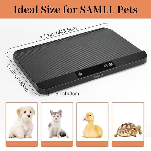 YauYik Digital Pet Scale for Accurate Weighing - Baby Scales,Ideal for Small Pets, Puppies, Kittens and Cats with Non-Slip Mat - LED Display with Hold Function, Measures Up to 40kg（Batteries Included）