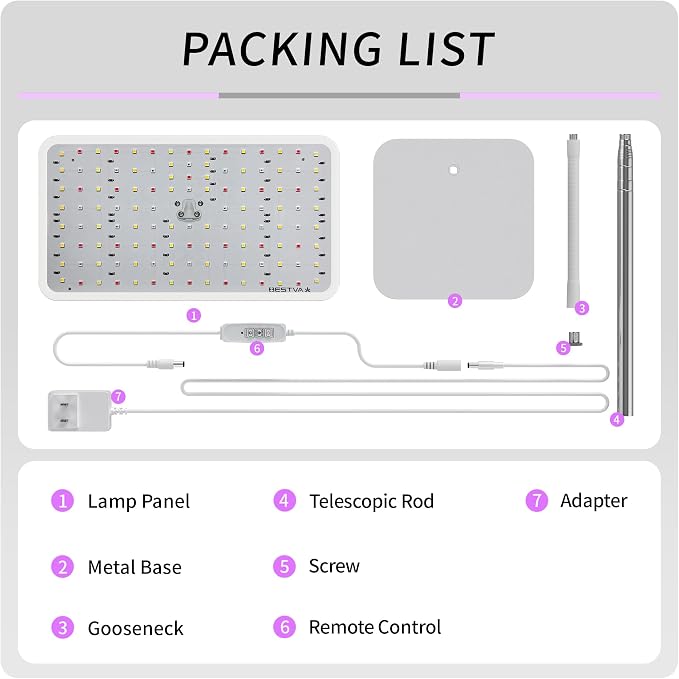 18W Grow Lights for Indoor Plants with Stand, Full Spectrum LED Plant Light for Indoor Plants,12-59 Inches Height Adjustable Growing Lamp with Auto On/Off Timer 4H/8H/12H, 4 Dimmable Brightnes | 120 LEDs Full Spectrum Plants Growing Light, 12-60" Heigh...