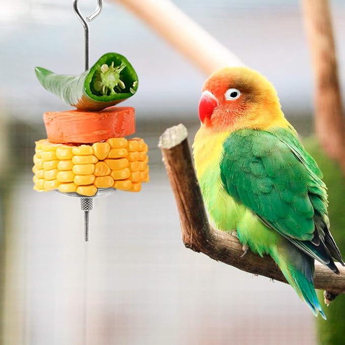 2PCS Bird Feeder Birds Bowls Bird Feeder Dish Cup Stainless Steel Dishes Coop Cups with Wire Hook Stainless Steel Parrot Food Bowl Feeding Coop Cups for Parakeet Lovebird