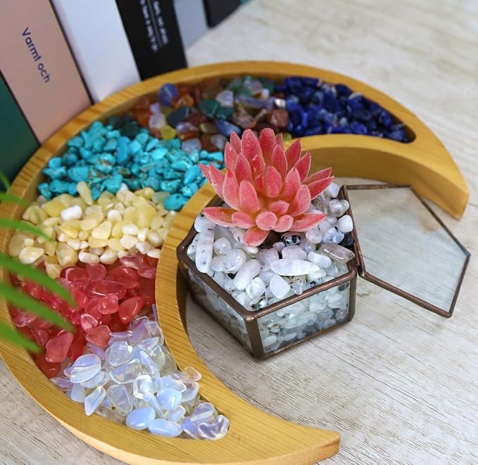 QINJIEJIE 0.9Lbs Grey Labradorite Rocks for Plant Bulk Decorative Sand Aquarium Gravel Stones Terrarium Small Turtle Rocks Vase Pebbles Filler Crystal Chips Fish Tank Decor for Planter