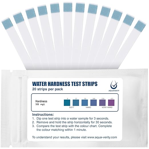 Water Hardness Test Strips – Pack of 20 – Fast & Accurate Results in 30 Seconds – Water Hardness Test Kit for Calcium & Magnesium Levels – Tap, Aquariums, Pools, Hot Tubs, and Appliances