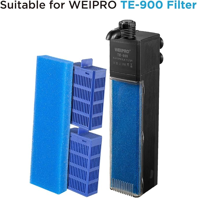 Replacement Cartridge for Fish Tank Filter TE-900 with Aquarium Filter Foam, Active Carbon and Ceramic Ring(TE900-S)