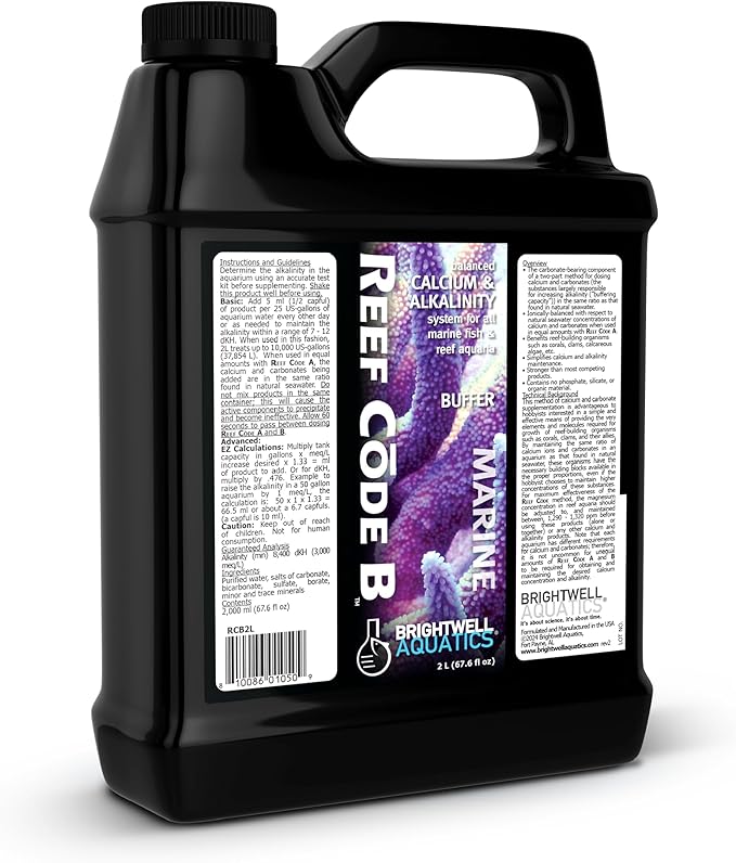 Brightwell Aquatics Reef Code B Alkalinity Buffer for Reef Aquariums 2L