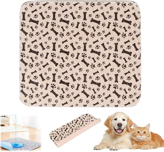 Puppy Pads with Pheromones,Washable Puppy Pee Pads for Dogs,Reusable Puppy Pads Washable for Dogs & Cats, Washable,Durable Leak-Proof & Anti-Slip Pet Training Pads for Home & Trave(Brown-2,M)