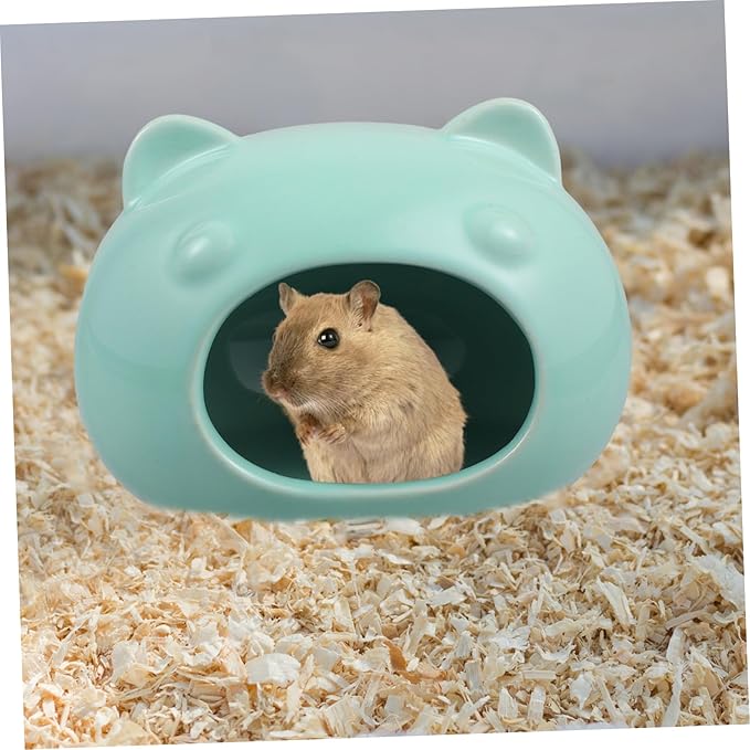 BESPORTBLE Adorable Small Pet Hideout Cozy Ceramic House for Hamsters Gerbils Small Animals Lightweight Design for Easy Placement Sleeping Nest for