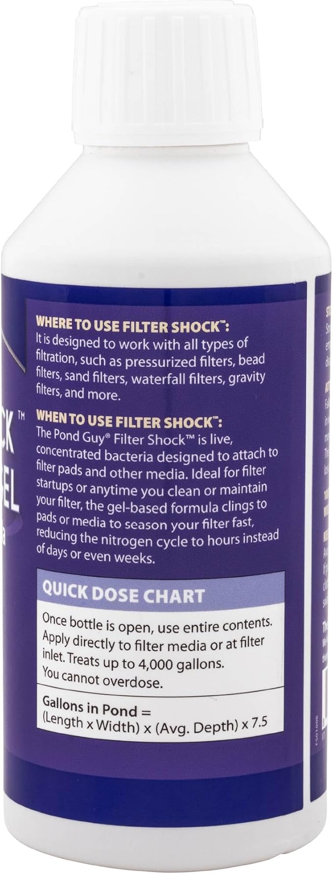 The Pond Guy Filter Shock Gel, Live Microbes & Enzyme Treatment, 8 oz | Water Garden Filtration Starter that helps maintain cleaner freshwater Koi fish ponds and supports water quality